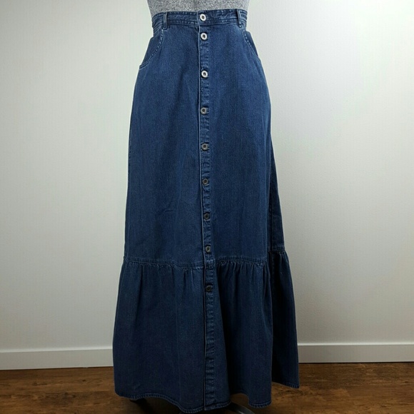 denim prairie skirt